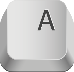 Pic of the Letter A on a computer keyboard