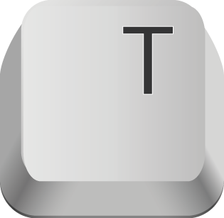 Pic of the letter T on a computer keyboard