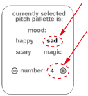 Select pitch palette