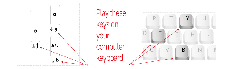 keys for 3 pitch palette pitches